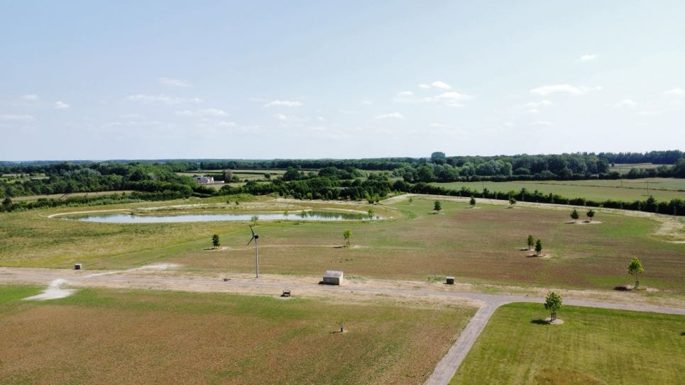 Drone shot of BNG area units at Hope Hall Stud | BNG Units Ltd