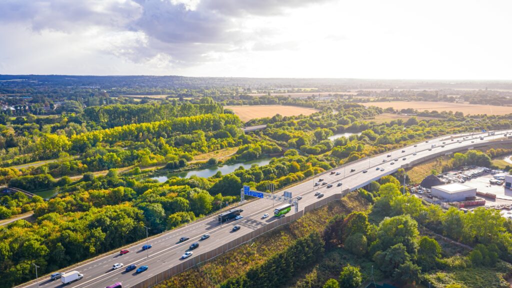 A motorway running through the English countryside - an example of an NSIP.